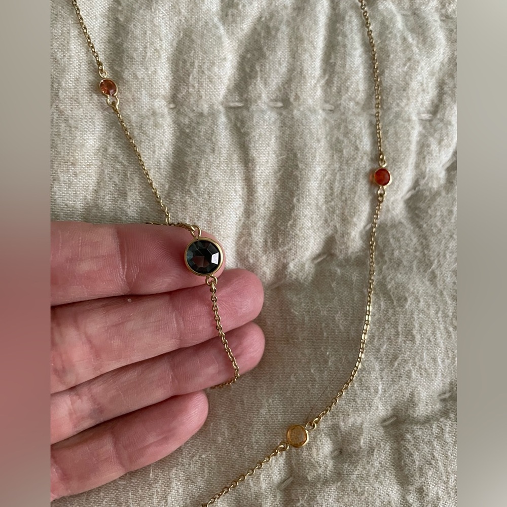 ❤️💚💙💛💜 NWT J Crew long gold triple strand necklace
